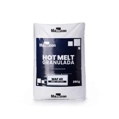 Cola Hotmelt EVA Granulada Âmbar Baixa Temperatura - MAF 40 - Pacote 25 kg