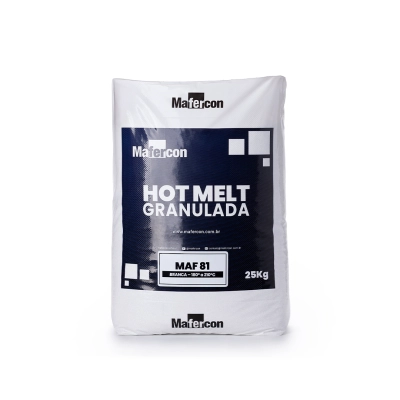 Cola Hotmelt EVA Granulada Branca Alta Temperatura - MAF 81 - Pacote 25 kg